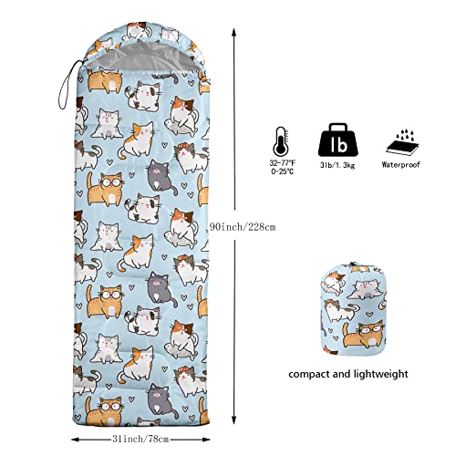 Image of QOOMO Camping Sleeping Bags,3 Season Warm & Cool Weather,Lightweight,Waterproof Sleeping Bags for Adults & Kids,Traveling,and Outdoors,Camping Gear Equipment