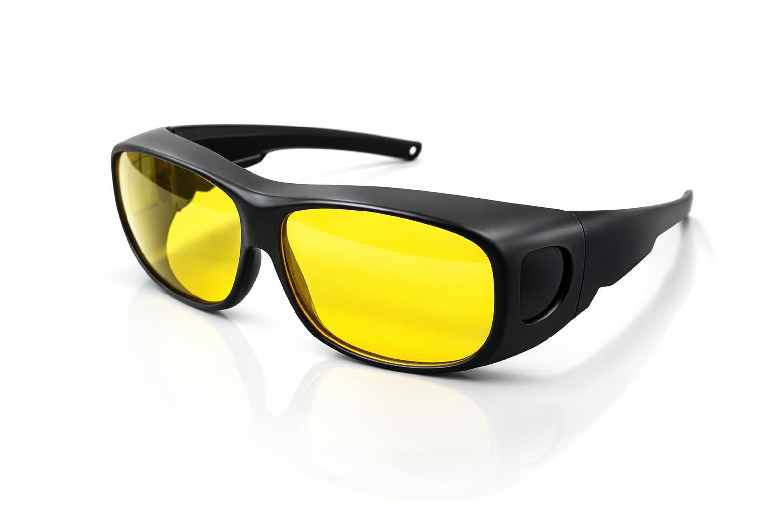 Gafas de seguridad con protección UV400: mejoran la visibilidad UV y fluorescente para uso e inspección de linternas UV en el hogar, ANSI Z87.1, lente amarilla