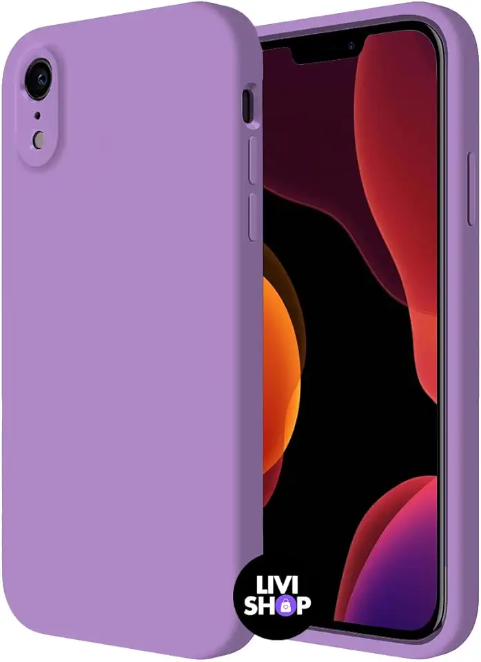 Capa Case Capinha Para iPhone XR Silicone Com Bordas Elevadas Aveludada Forro Premium (LILAS)