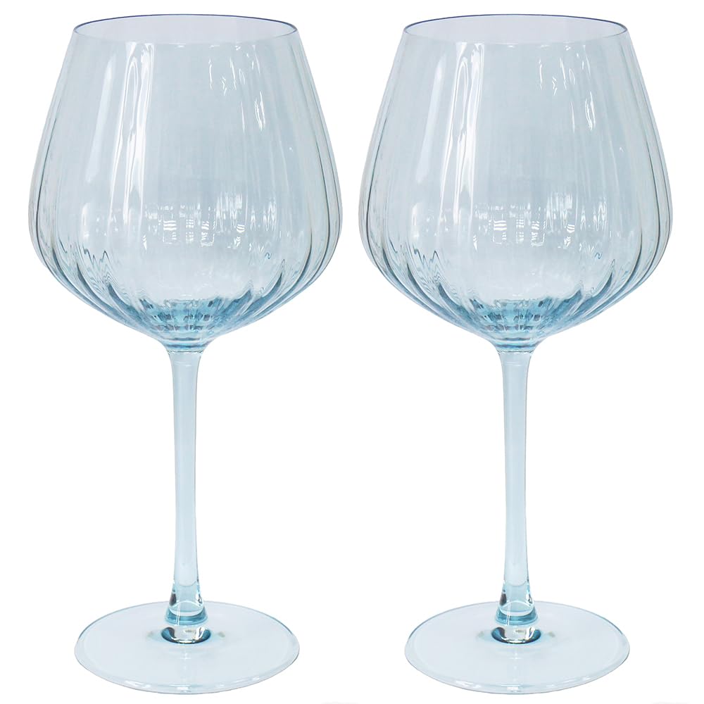 Lesser & Pavey Amalfi Blue Gin Glasses Set of 2 x 678ml