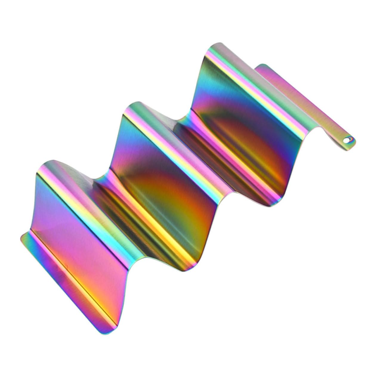 SHOWERORO Tortilla Stand Holds up to 3 Taco Stand Oven Tray Taco Tray Plates Burritos Para Table Top Display Stand Taco Storage Rack Mexican Taco Rack Tabletop Decor Stainless Steel Colorful