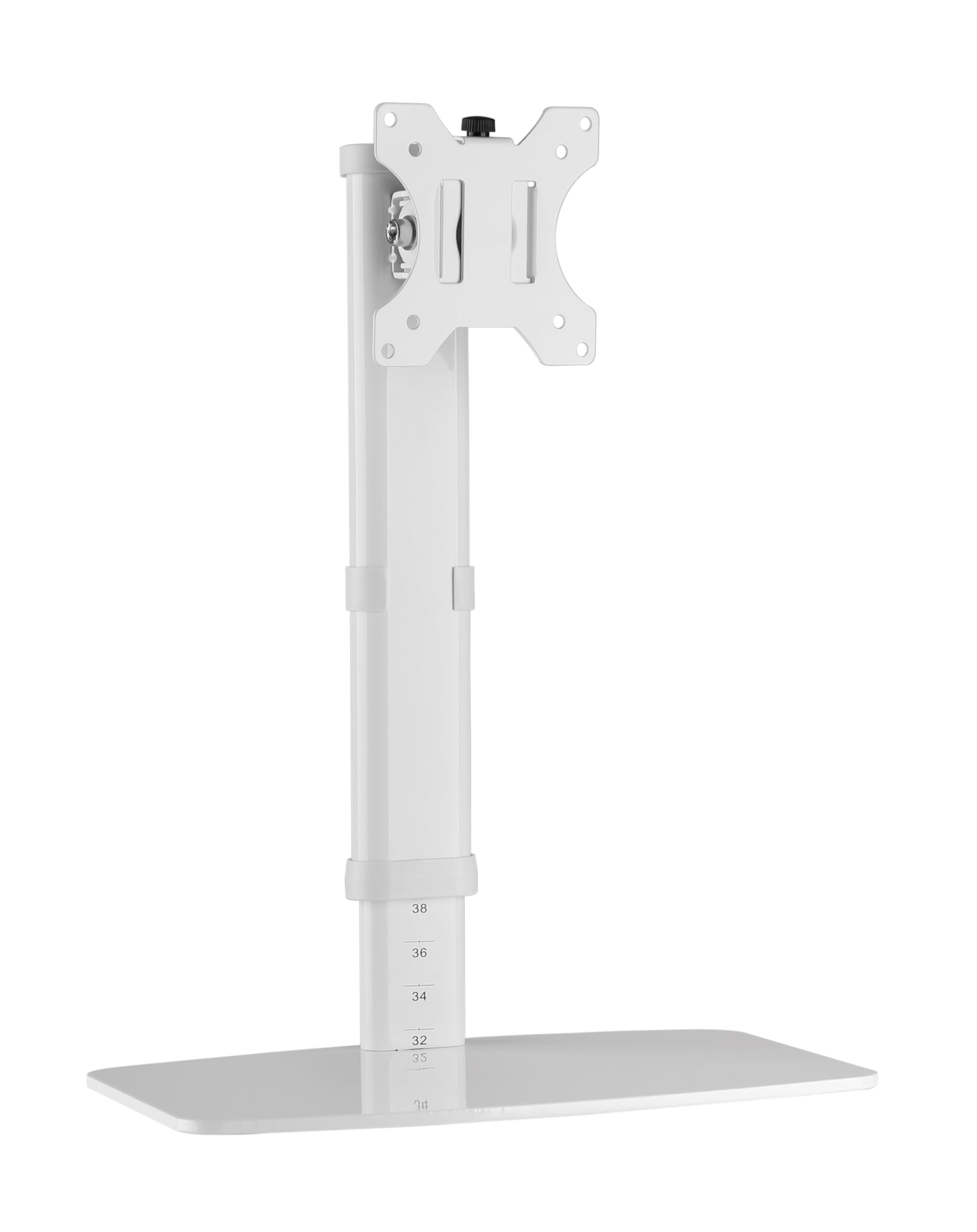 Techly 102765 Supporto da Tavolo Stand per Monitor 17-27" con Base Bianco