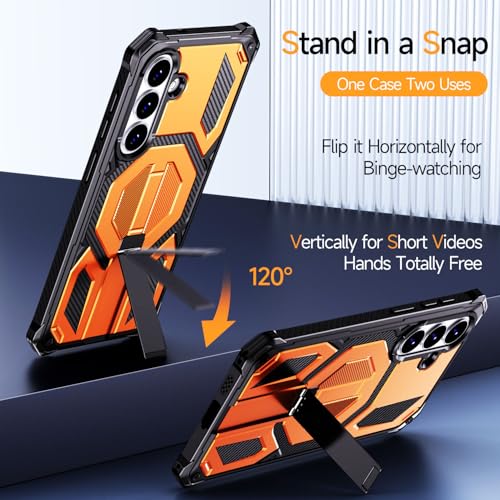 Image of 26+ Plus Case Orange: for Samsung S26+ Plus Case Magnetic,with Screen Protector, [Compatible with MagSafe] Military Grade Protective Case for Galaxy S26+ Plus 6.7 Inch Orange