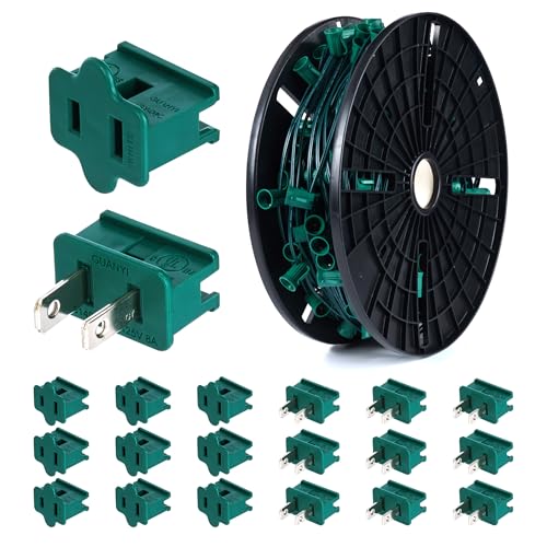 Brightown Commercial 250 FT C9/E17 Christmas Light Sockets Set Spool