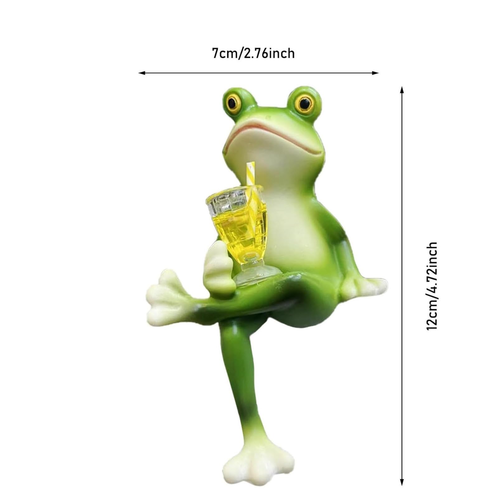 Lustiger Kletterfrosch Aus Kunstharz, 11,5x11,5 Cm – Blumentopf-Aufhänger Für Garten, Terrasse Oder Wohnzimmer