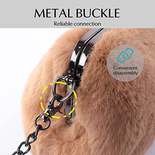 Fur Story Tote Bag Faux Fur Purses for Women Plush Handbag Fuzzy Shoulder Bag Big Capacity Black Purse for women’s Girls4