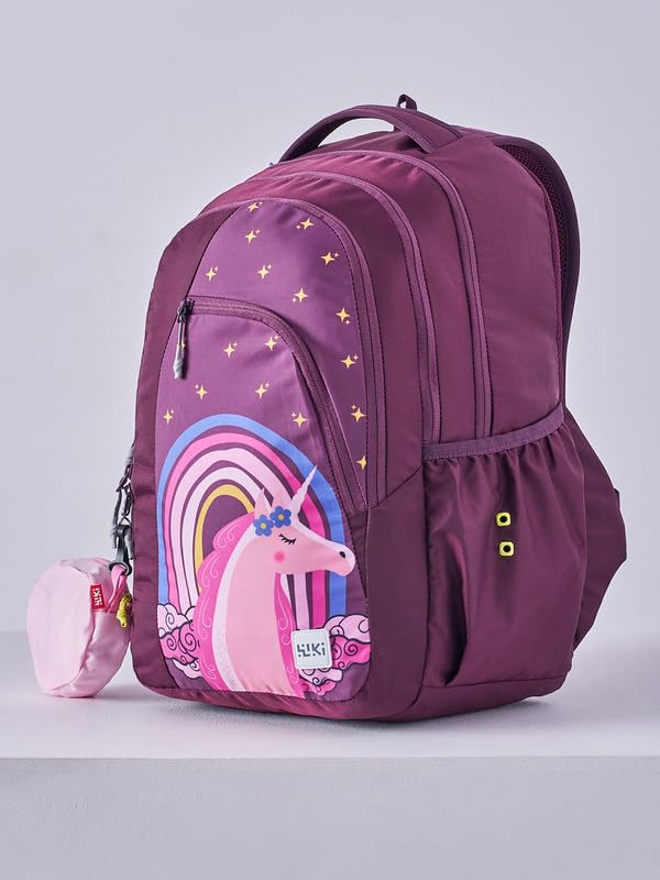 Image of Wiki Stylish Unisex Backpack | Girl 3 Durable & Lightweight backpack for Men & Women | Laptop Backpack for Office, Gym, Travel (31 Litre, Violet)