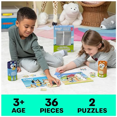 Spin Master Games, Bluey Puzzles 2-Pack, 36 Pieces, Kids Puzzles, Bluey Toys, Preschool Puzzles, for Ages 3 & Up by Spin Master - Image 2