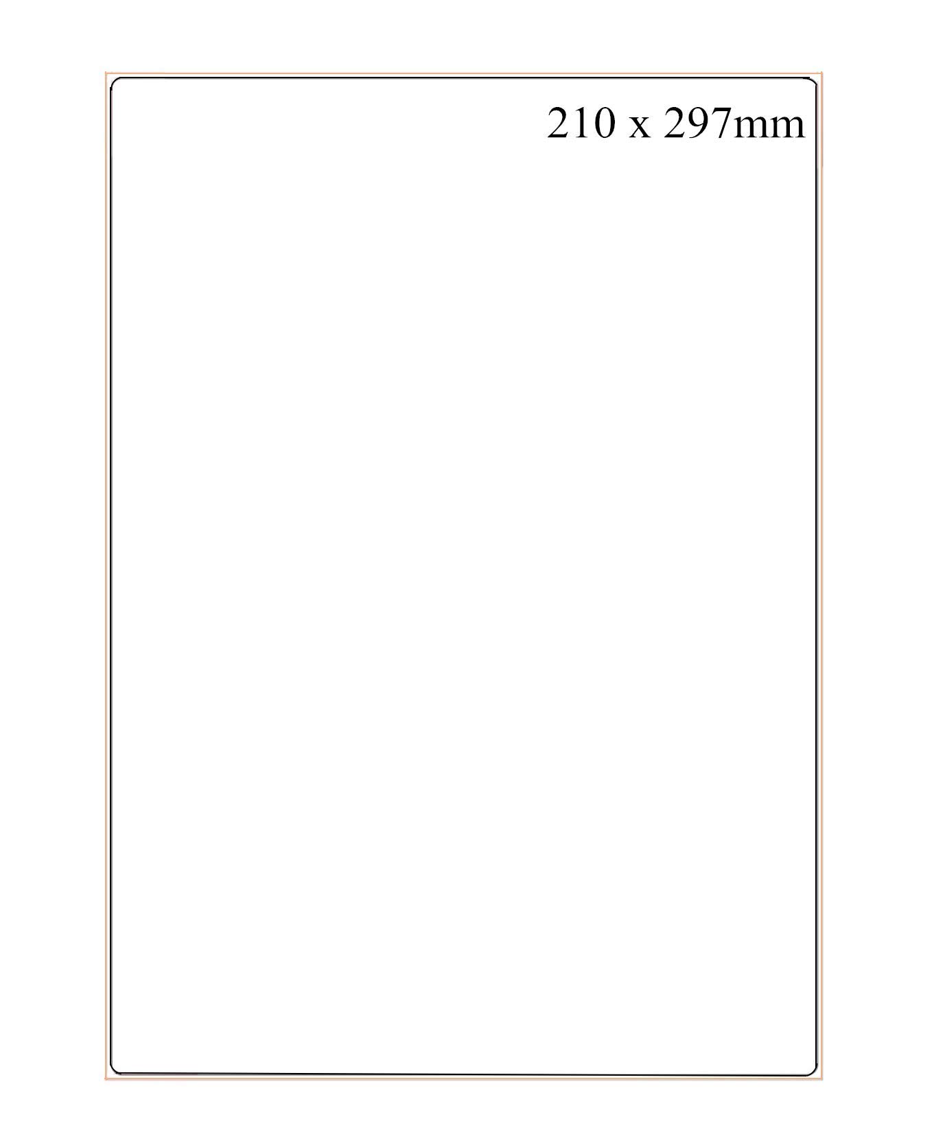 100 Sheets Universal Labels Stickers 210 x 297 mm Labels A4 Self-Adhesive 100 Labels Stickers – Suitable for Laser/Inkjet/Copiers