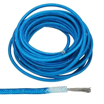 PATIKIL 16.4 Feet 13AWG Electronic Wire, Insulated High Temperature Resistant Electrical Flexible Silicone Cable for Lamp Boiler Heater, Blue