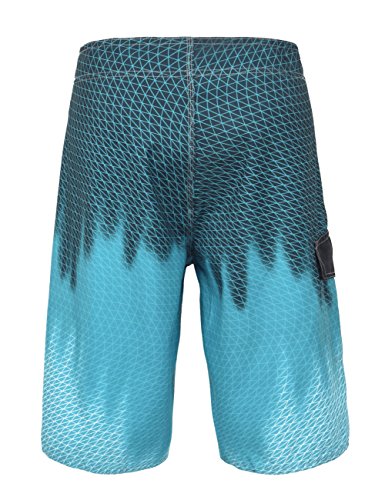 Nonwe Men's Swim Trunks Quick Dry Wave Pattern with Mesh Lining Board Shorts3