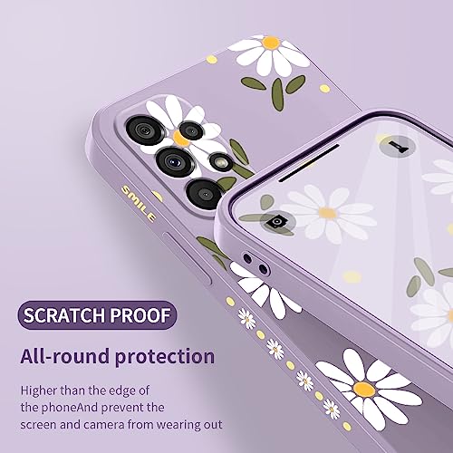 Coque Samsung Galaxy A53 5G silicone souple violet clair chrysanthème - 7