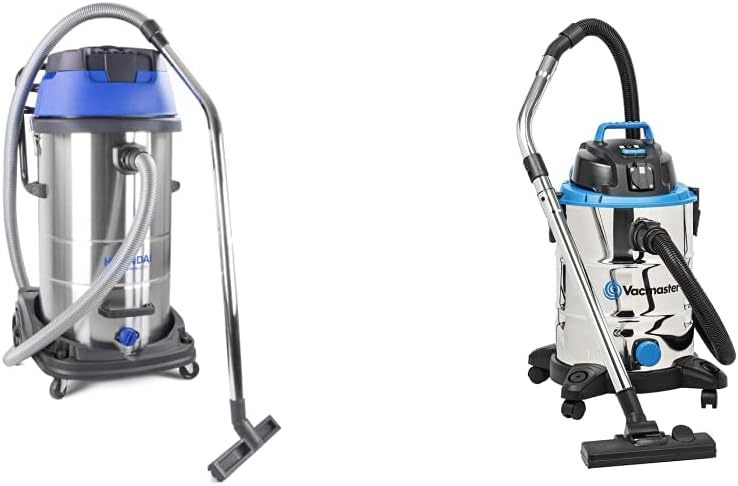 Hyundai HYVI10030 3000 Watt Triple Motor 3 In 1Multi Purpose 100 Litre Wet & Dry Electric Vacuum Cleaner, Blue & Vacmaster 30 with Power Take Off VQ1530SFDC-01, Wet and Dry Cleaner, Silver, 30 liters