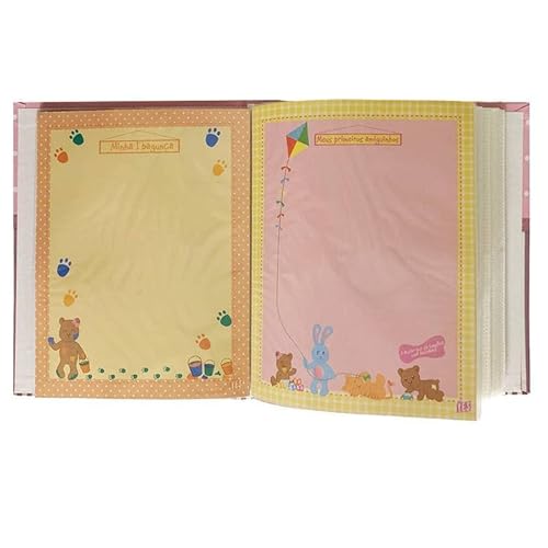 Album Infantil De Bebê para 200 Fotos 10x15 YES Ref.20023 (Rosa)