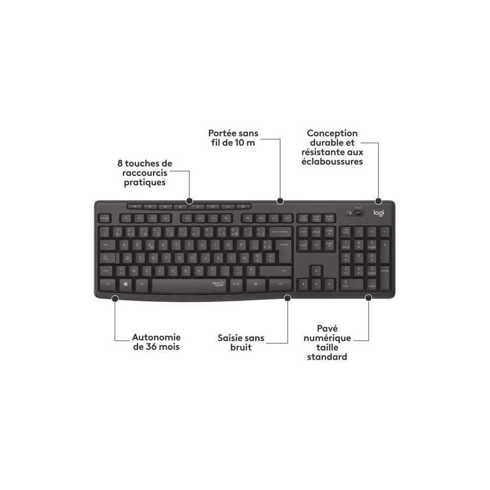 Logitech MK295 Silent Wireless Combo - FRA AZERTY