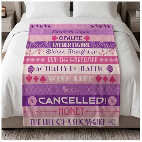 Cozy Flannel Blanket for Girls - Super Soft Lightweight Cuddly Throw for Kids Teens Bedroom Couch Cute Plush Gift for Daughter Birthday Christmas (Pink 60x50)