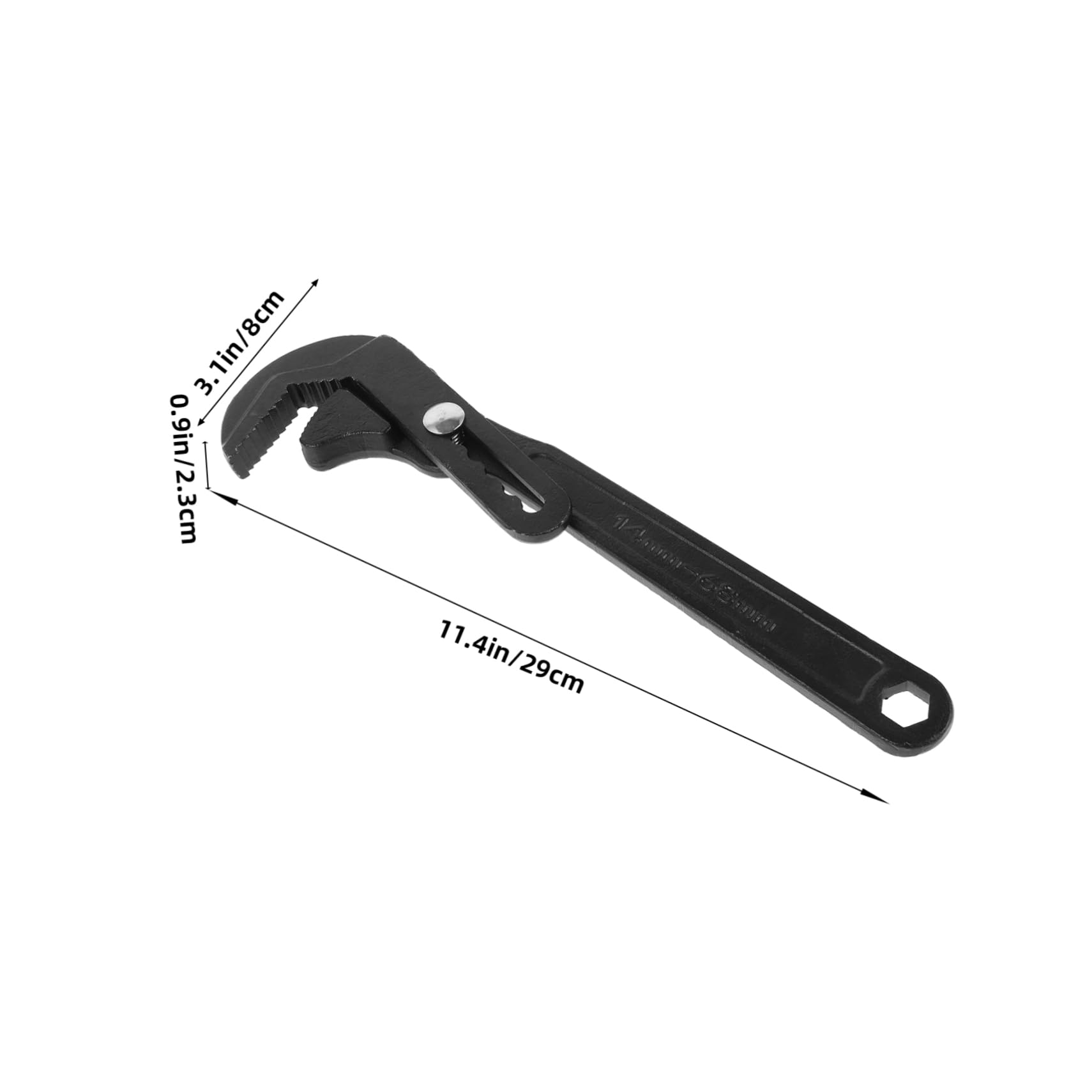 Llave Ajustable Multifuncional Negra Para Fontanería Herramienta Versátil Para Reparación y Montaje De Tuberías De Baño Con Agarre Seguro y Diseño Robusto