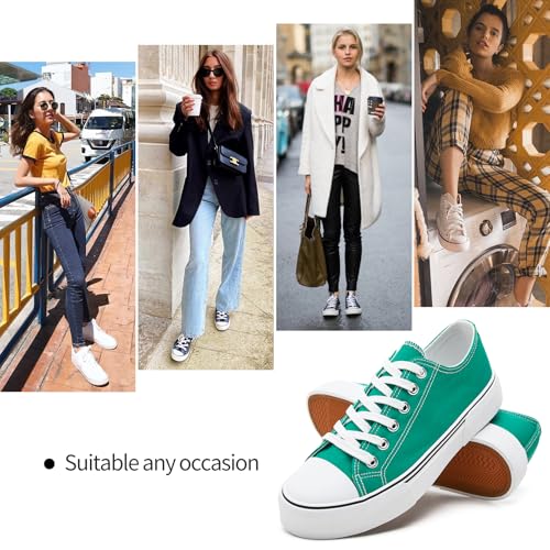 Image of hash bubbie White Sneakers for Women Low Top Canvas Shoes Womens Canvas Sneakers Women's Fashion Sneakers Slip on Casual Tennis Shoes