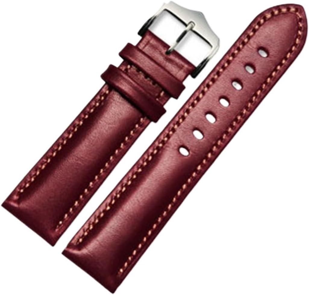 XILILHC Genuine Leather Bracelet Handmade Watchband 18 20mm 22mm Watch Band Green Blue Color Wrist Strap Wristwatches