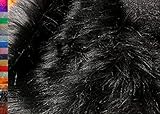 StoffBook SCHWARZ LANGHAARFELL TEDDYFELL FELL STOFF FELLIMITAT STOFFE, B710