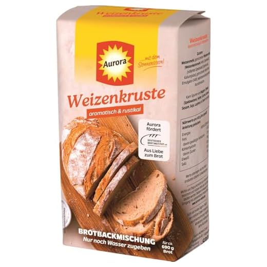 Aurora Weizenkruste Backmischung 500g (6er Pack) | Knuspriges Weizenbrot einfach backen