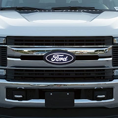 Putco Luminix White LED Oval Light Up Grille Emblem Fits Ford Super Duty F250 F350 F450 2011-2025 w/o Front Camera - Plug-N-Play Harness (Fuse Box Install) Cover