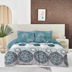Fundas Nordicas Rey Martin DALINA Textil - Fundas Nórdicas Cama 90 de 3 Piezas - Fundas Poliéster Nórdico 150x220 con 1 Funda de Almohada 45x70 y Bajera Ajustable 90x190x20, Patrón Moderna de Poliéster Estampado