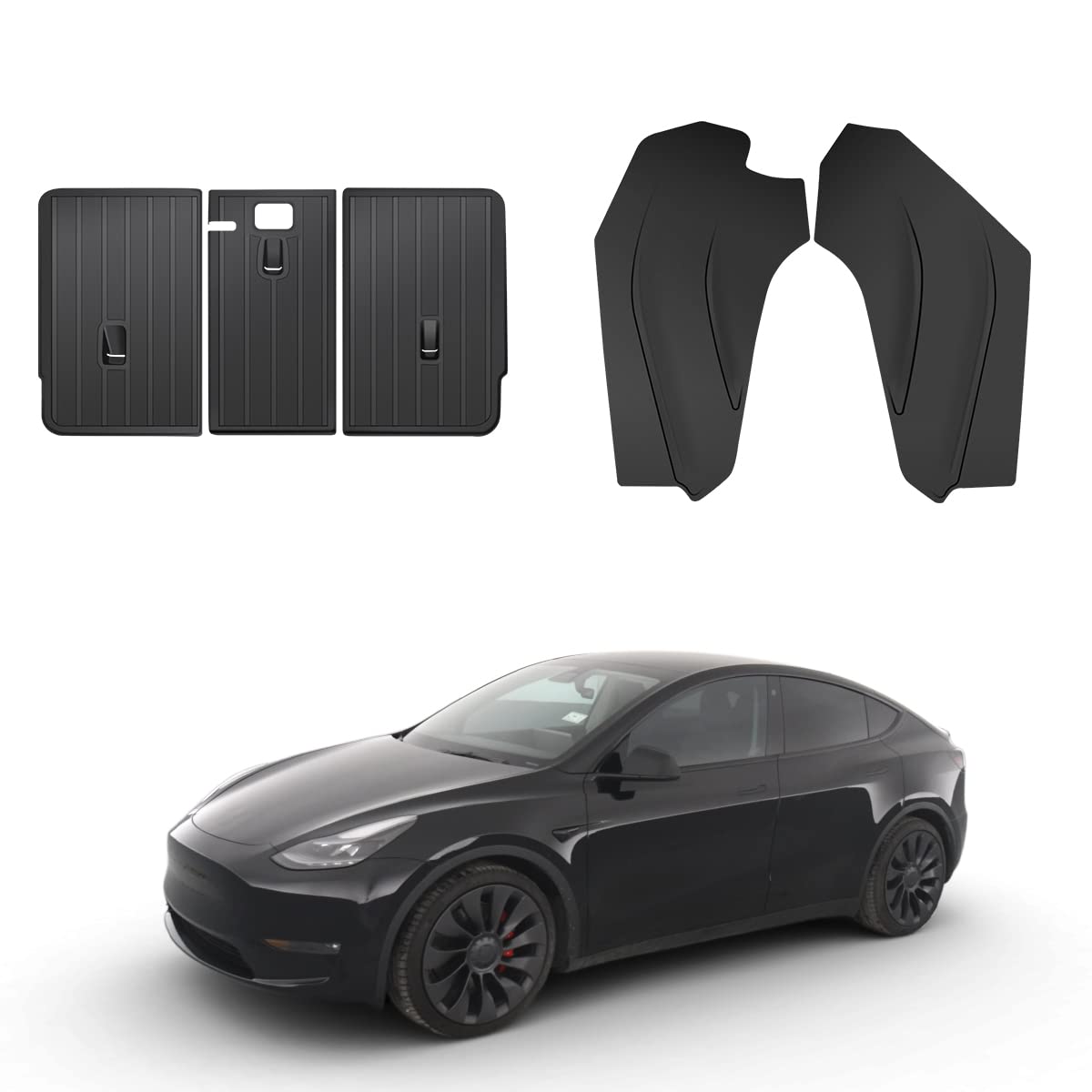 Photo 1 of LASFIT 2020-2023 Tesla Model Y Accessories Rear Seat Back Protector and Side Anti-Kick Mat