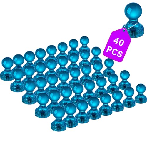 40 imanes decorativos azules para refrigerador