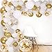 Palloncini Oro Kit Ghirlanda Arco, 102 Pezzi Palloncini Dorati, Palloncini Coriandoli Oro, Palloncini Metallo Dorati e Bianchi per Compleanno, Matrimonio Anniversario, Prima Comunione, Laurea Festa