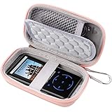 Comecase MP3 & MP4 Player Case for SOULCKER/G.G.Martinsen/Grtdhx/iPod Nano/Sandisk Music Player/Sony NW-A45 and Other Music Players with Bluetooth. Fit for Earbuds, USB Cable, Memory Card - Rose Gold