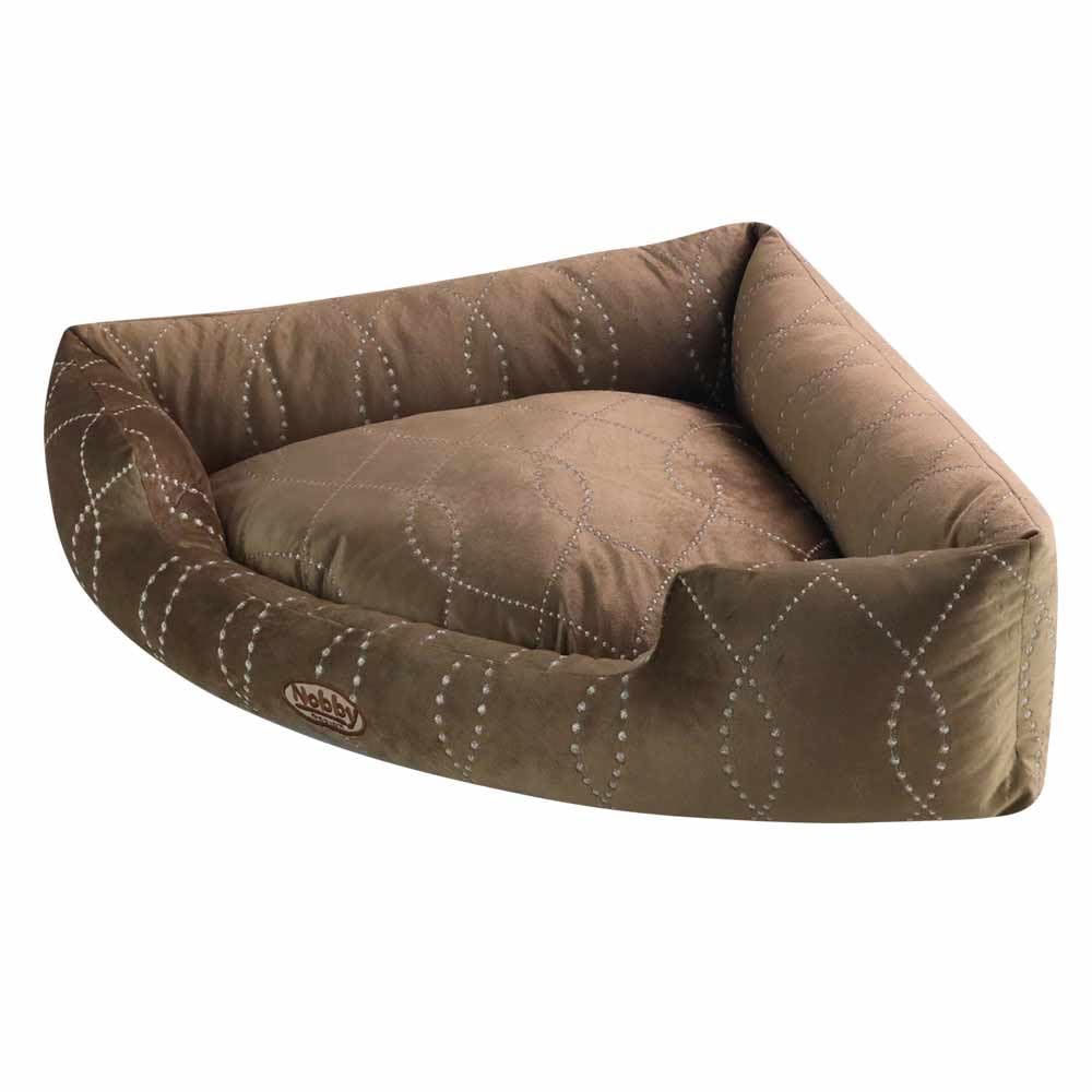 Nobby Comfort Corner Bed CENO Brown 60 x 60 x 17 cm