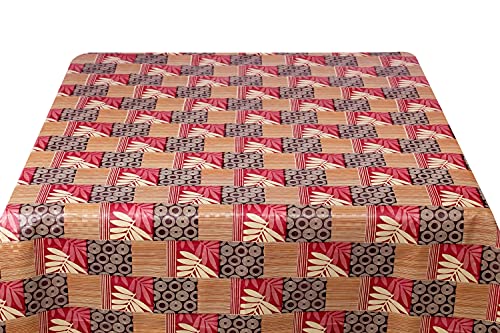 Image of The Furnishing Tree Waterproof Square Shaped 4 Seater Printed Center Table Cover Size 48x48 inches with White Border Lace