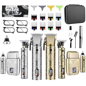 GSKY Hair Clippers for Men Professional,Beard Trimmer Kits & Sets, Cordless Mens Hair Trimmer