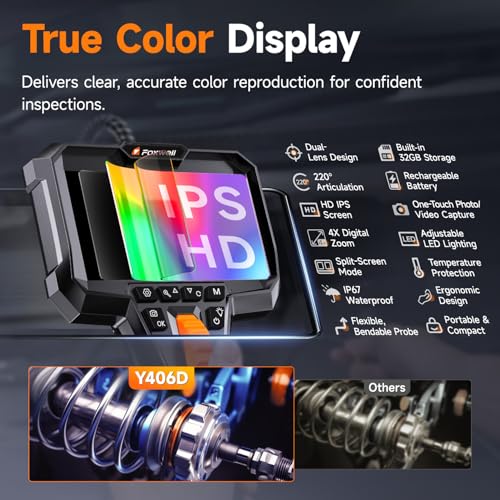 Borescope Inspection Camera with Screen