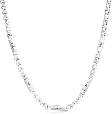 Mens Silver Chain Necklace - Custom Chain for Men Stylish and Durable Mens Silver Chain Trendy Chain Necklace
