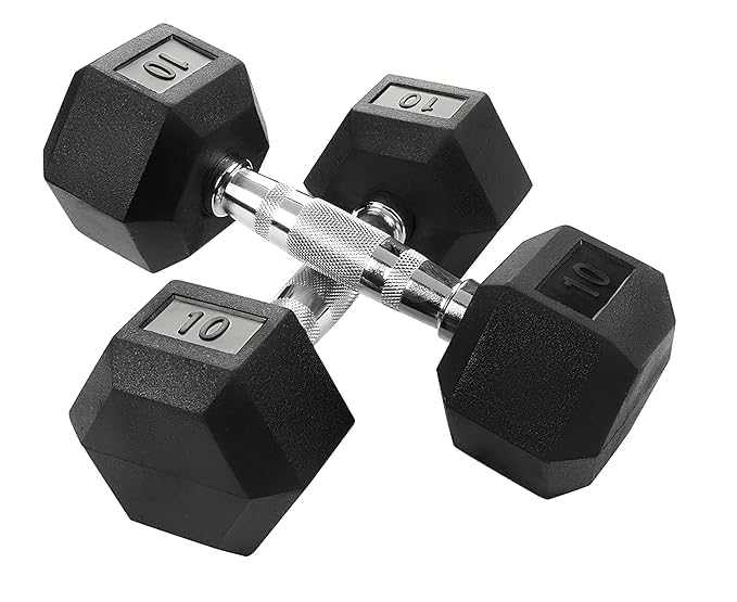 Image of PRIANJAL Hexa Dumbbell Set For Men&Women Professional Exercise Hex Dumbbells For Full Body Workout,Upper&Lower Body Strength Training,Home Gym Exercise (Black, 20 Kg Hexa (10 KG x 2))