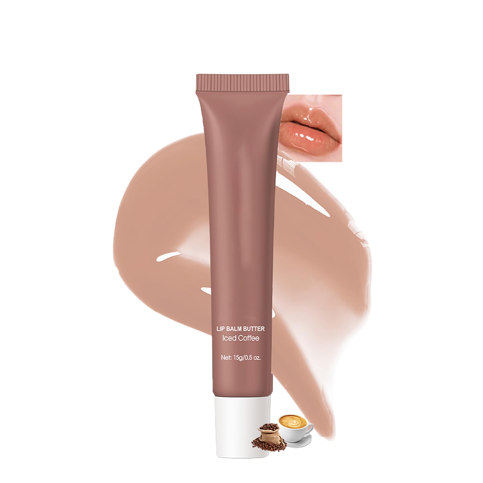 Easilydays Lip Butter Balm, Hydrating Lip Balm with Sheer Tint, Plumps Moisturizing Hydrating Lip Mask, Vegan Non-Sticky Lip Glowy Balm for Instant