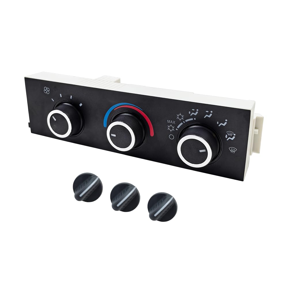 599-217 front climate control module a/c heater air conditioning panel w/ 3 button | fit for 1996-2020 chevrolet chevy express kodiak astro g30, gmc savana topkick safari g3500 | oe 15773678 15073274