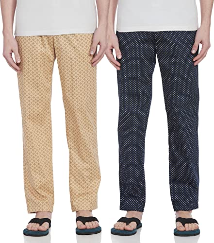 Image of Amazon Brand - Symbol Men's Printed Regular Fit Pyjamas (Pack of 2) Pajama Bottom