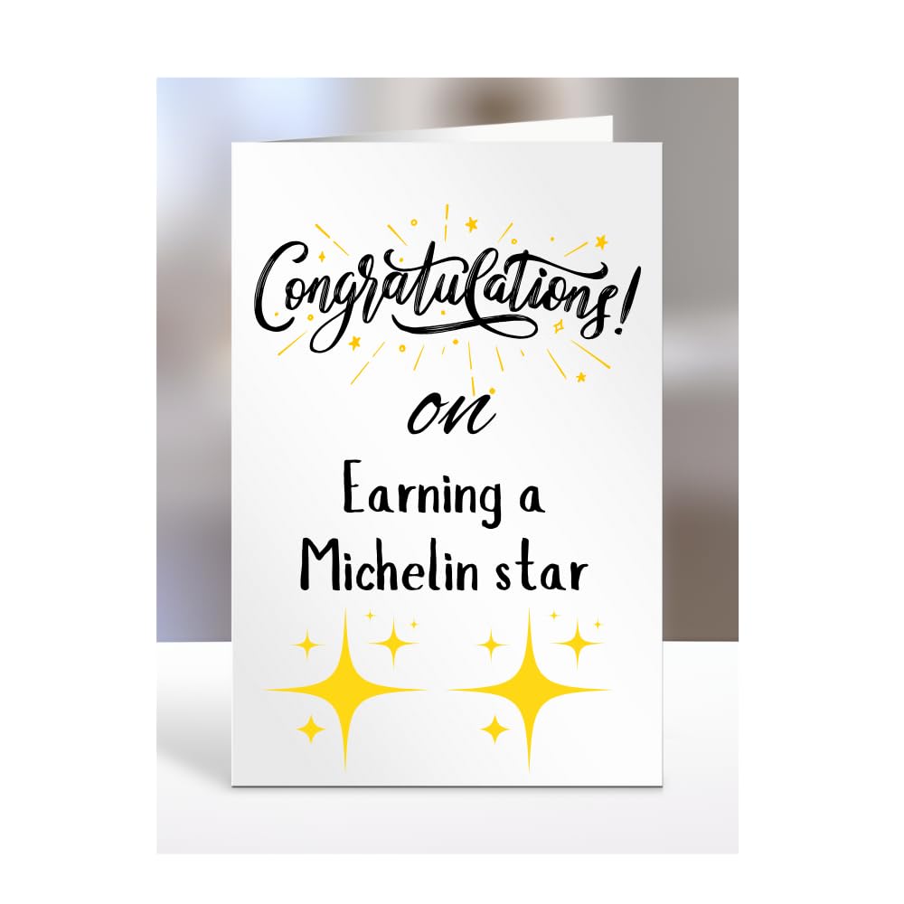 Congratulations on Earning a Michelin star Card, Gifts for Men or Women, Presents for Christmas, Greetings Card, Him, Her, Female, Male, A5-113_161 — image 1