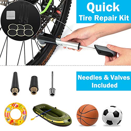 Leeofty Mini bomba de bicicleta da bomba de bicicleta 80 psi bomba de ar de alta pressão da bomba de