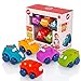 Produktbild Tippi Monster Movers weiches Spiel schieben Autos Set - Baby oder Kleinkind Spielzeug (5er Set)