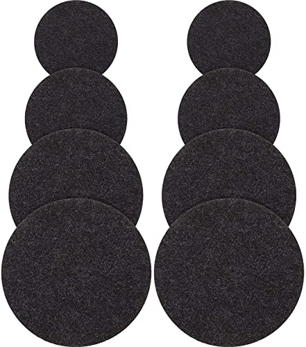Image of GREENSHEEP Plant Pot Coaster Mat - Reversible Waterproof Round Absorbent Felt Fabric Plant Pad for Gardening Indoor and Outdoor Pots 4 /6 /8 /10 Inch (Dark Grey, 20 Pieces)