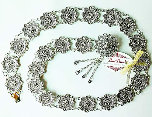 Silver Plated Belts Thai Tradition Grand Empress Vintage Style Thailand Costume Wedding Party Women Dress Skirt Sarong Oriental 40 Inches 1 Piece4