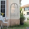 SCENDOR Trellis for Climbing Plants 82.7" H x 26.7" W Tall Garden Trellis Wrought Iron Heavy Scroll Metal Decoration Lawn Patio for Rose Clematis Ivy Weather Resistant 1 Pack