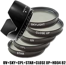 DynaSun Set CPL SKY UV Star4 CloseUp HD04 82mm Slim Circular Polarising Filter Polarizer CPL82 CP-L Lens Skylight Filter Slim Lens Protector Ultra Violet Filter UV82 Slim 4 Point Star Light Flare Cross Filter Slim Camera Lens Macro Close Up Crown Shaped Tulip Flower Lens Hood 82 mm for Camera Canon Nikon Pentax Olympus Samsung Sony Panasonic Fujifilm DynaSun Set CPL SKY UV Star4 CloseUp HD04 82mm Slim Circular Polarising Filter Polarizer CPL82 CP-L Lens Skylight Filter Slim Lens Protector Ultra Violet Filter UV82 Slim 4 Point Star Light Flare Cross Filter Slim Camera Lens Macro Close Up Crown Shaped Tulip Flower Lens Hood 82 mm for Camera Canon Nikon Pentax Olympus Samsung Sony Panasonic Fujifilm