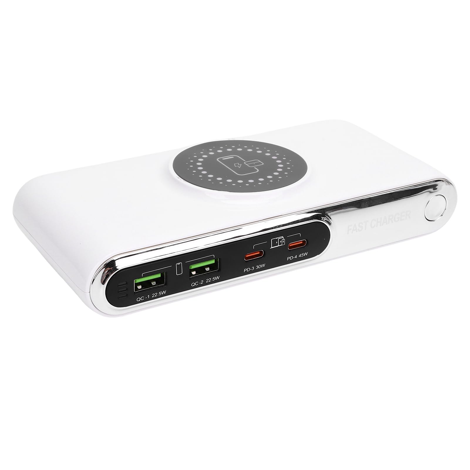 Brrnoo Stazione di Ricarica con Blocco Caricabatterie USB C da 72 W con Porte Multiple e Protezione di Sicurezza per Telefono Portatile (Spina europea)