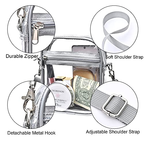 Image of gdbis Clear Crossbody Bag, Stadium Approved Clear Purse Bag for Concerts Sports Events