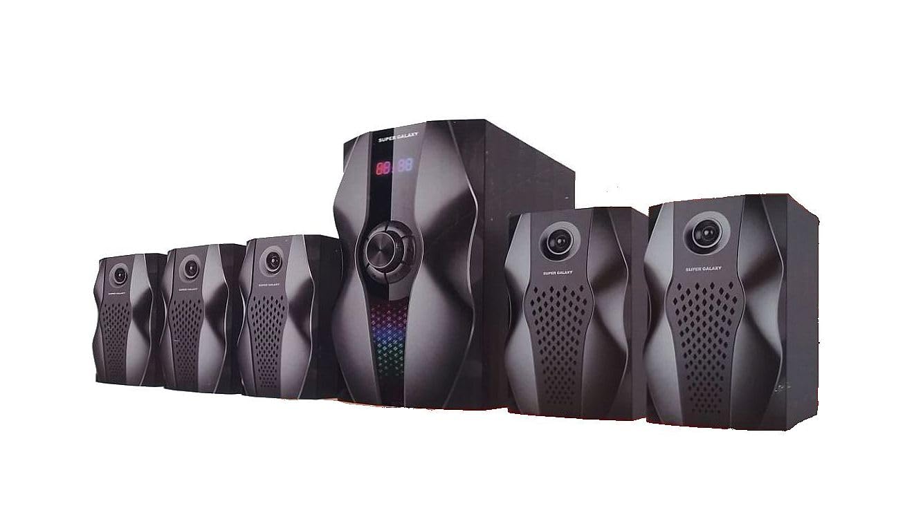 Home Cinéma 5.1 Bluetooth USB FM Radio AUX Entrée SD Card Télécommande 50W